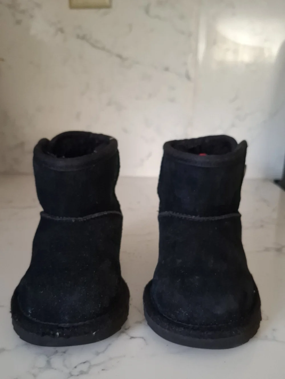 UGG Kids Classic Mini Black Suede Boot